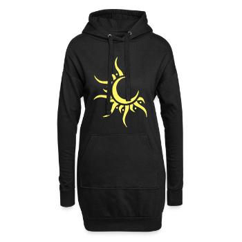 Sonne & Mond - Hoodie-Kleid - Schwarz - Vorne