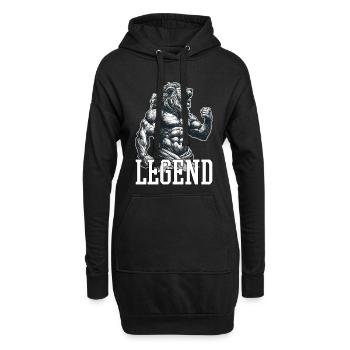 Légende Lion Motivation Combattant Cadeau - Sweat-shirt à capuche long Femme - noir - Devant