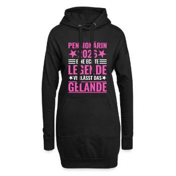 Pensionärin 2026 Eine Legende verlässt das Gelände - Hoodie-Kleid - Schwarz - Vorne