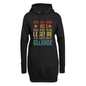 Pensionärin 2026 Eine Legende verlässt das Gelände - Hoodie-Kleid - Schwarz - Vorne