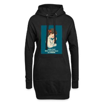 Kleines Kind betet Gehirnwunsch - Hoodie-Kleid - Schwarz - Vorne