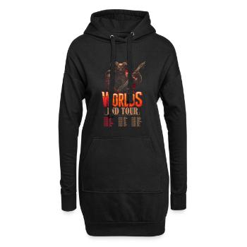 Tournée apocalyptique - Démon à la guitare - Sweat-shirt à capuche long Femme - noir - Devant