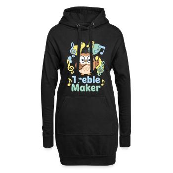 Créateur de Treble Musicien Professeur de musique Jeu de mots - Sweat-shirt à capuche long Femme - noir - Devant