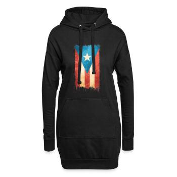 Puerto Rico - Hoodie-Kleid - Schwarz - Vorne