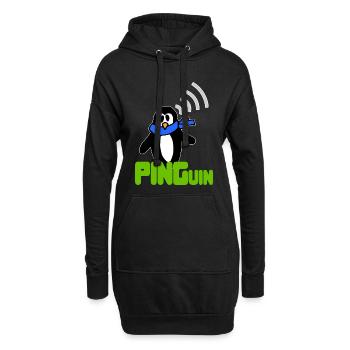 PINGuin Nerd blague Geek Humour IT - Sweat-shirt à capuche long Femme - noir - Devant