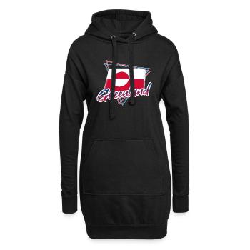 Groenland - Sweat-shirt à capuche long Femme - noir - Devant