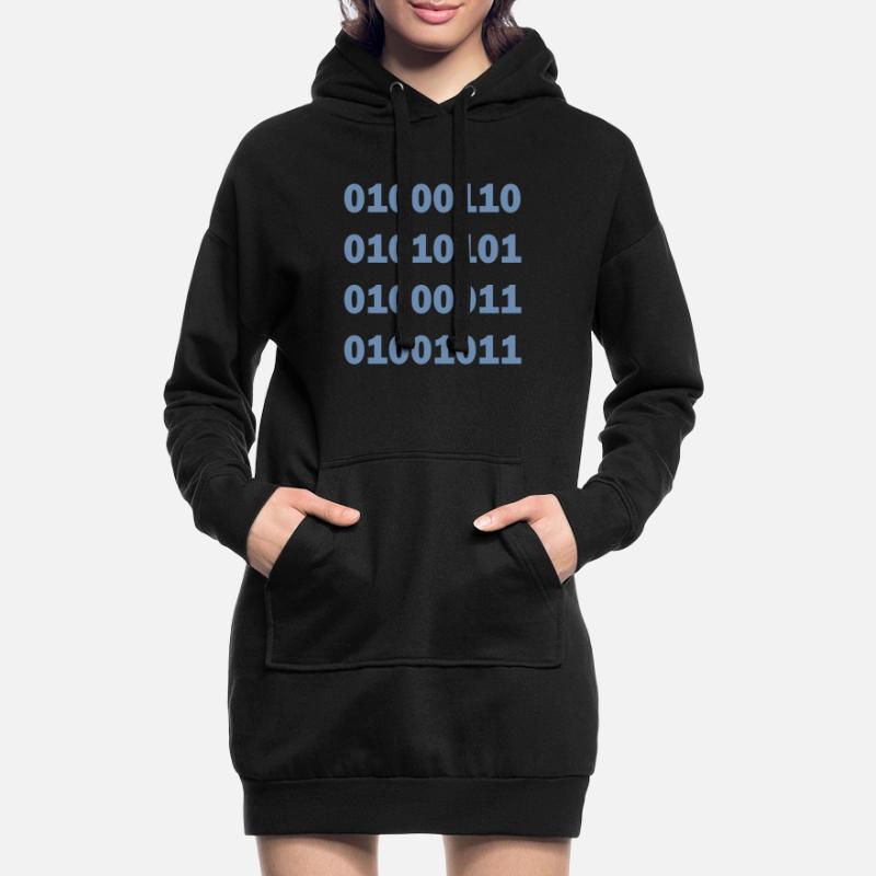 Binary Code Fuck Hoodie Dress