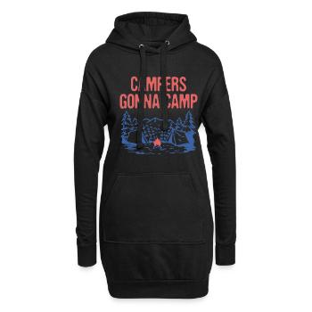 Campers Gonna Camp Summer Vacation Tropical Trip - Hoodie-Kleid - Schwarz - Vorne