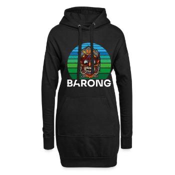 Barong Bali Tiermaskentanz Mythischer Löwe - Hoodie-Kleid - Schwarz - Vorne