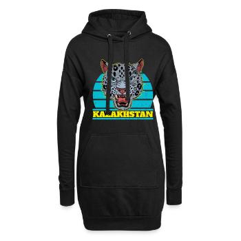 Kasachstan Astana National Tier Herkunft UdSSR - Hoodie-Kleid - Schwarz - Vorne