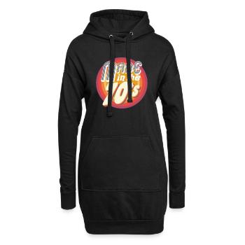 Geburtstag 70er Jahre Geboren in den 70ern 70's - Hoodie-Kleid - Schwarz - Vorne