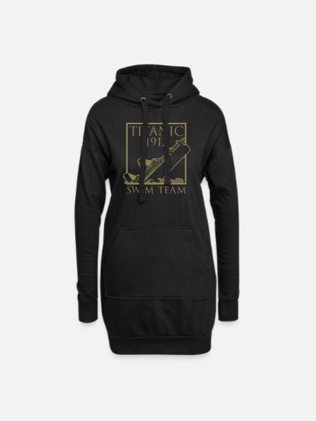 Titanic 1912 Swim Team Rettungsschwimmer - Hoodie-Kleid - Schwarz