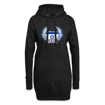 Israël - Sweat-shirt à capuche long Femme - noir - Devant