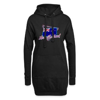 Nouvelle-Zélande - Sweat-shirt à capuche long Femme - noir - Devant