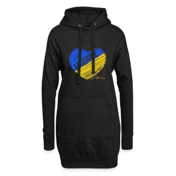 Ukrainische Flagge - Betet für die Ukraine - Viva Ukraine - Hoodie-Kleid - Schwarz - Vorne