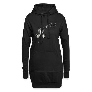 Pissenlits - Pissenlits - Naturel - Herbes sauvages - Sweat-shirt à capuche long Femme - noir - Devant