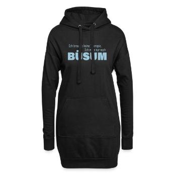 Therapie BÜSUM - Hoodie-Kleid - Schwarz - Vorne