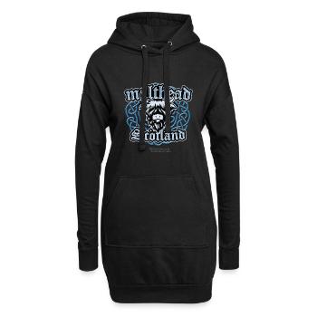 Malt Whiskey Malthead keltisches Zopfmuster - Hoodie-Kleid - Schwarz - Vorne