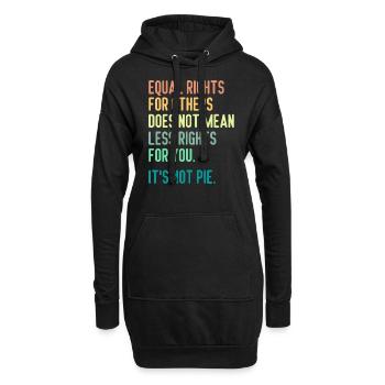 Gleiche Rechte für andere - Hoodie-Kleid - Schwarz - Vorne