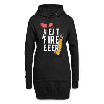 Grillparty Spruch Zum Grillen Grill - Hoodie-Kleid - Schwarz - Vorne