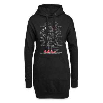 DS 30035 v1 - Sweat-shirt à capuche long Femme - noir - Devant