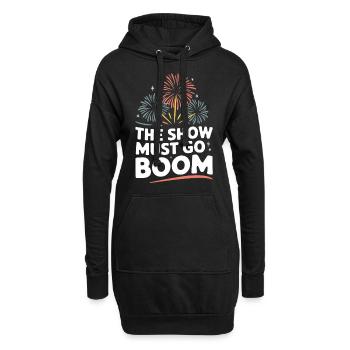 Pyrotechnie Feux d’artifice Pyrotechnie - Sweat-shirt à capuche long Femme - noir - Devant