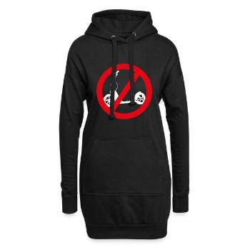 Kein Anti-Scootering erlaubt - Hoodie-Kleid - Schwarz - Vorne