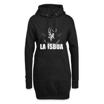 Lausbua Hirsch Lederhosen - Hoodie-Kleid - Schwarz - Vorne