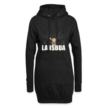 Lausbua Hirsch Lederhosen - Hoodie-Kleid - Schwarz - Vorne