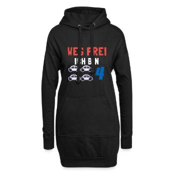 Kindergeburtstag Polizist 4 Jahre Kinder Polizei - Hoodie-Kleid - Schwarz - Vorne