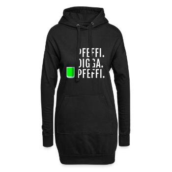 Pfefferminz Likör Pfeffi Vatertag Sauf - Hoodie-Kleid - Schwarz - Vorne