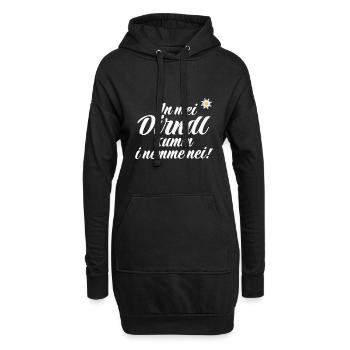 In Mei Dirndl Kumm I Nimma Nei | - Hoodie-Kleid - Schwarz - Vorne