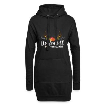 Dorfmädel Dorfmädchen Dorf Dorfmädl Damen - Hoodie-Kleid - Schwarz - Vorne