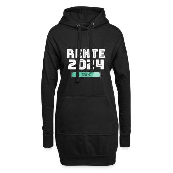 Rentner 2024 Ruhestand 2024 Der Countdown läuft - Hoodie-Kleid - Schwarz - Vorne