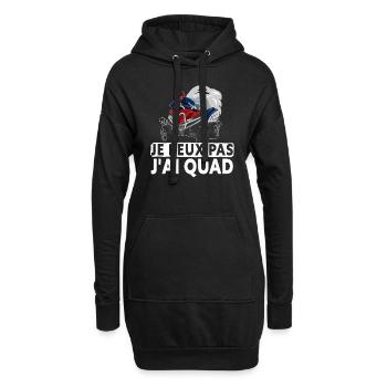 Je Peux Pas J'Ai Quad - Sweat-shirt à capuche long Femme - noir - Devant