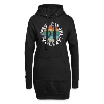 Je Peux Pas J'Ai Volley - Sweat-shirt à capuche long Femme - noir - Devant