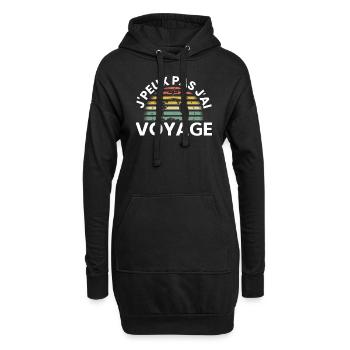 Je Peux Pas J'Ai Voyage - Sweat-shirt à capuche long Femme - noir - Devant