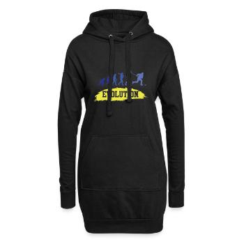 ice hockey lustig evolution - Hoodie-Kleid - Schwarz - Vorne