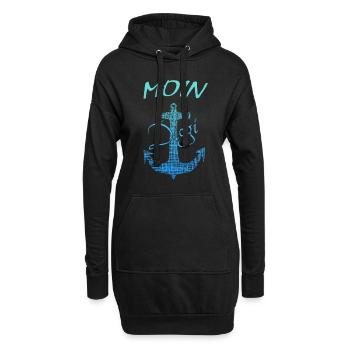 Moin - Hoodie-Kleid - Schwarz - Vorne