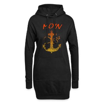 Moin moin - Hoodie-Kleid - Schwarz - Vorne