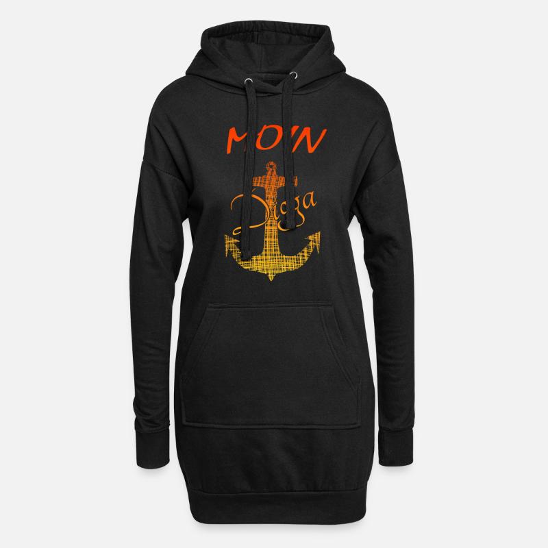 Moin moin - Hoodie-Kleid - Schwarz