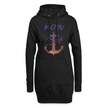 Moin Digga Hamburg - Hoodie-Kleid - Schwarz - Vorne