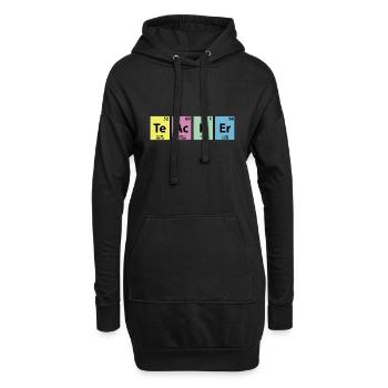 Lehrer-Element - Hoodie-Kleid - Schwarz - Vorne