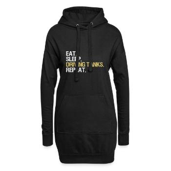 Panzer Panzerfahrer Kampfpanzer Panzertruppe - Hoodie-Kleid - Schwarz - Vorne