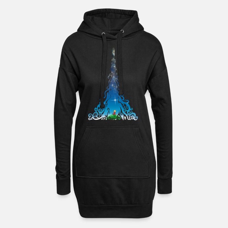 rêves Rocket - Sweat-shirt à capuche long Femme - noir