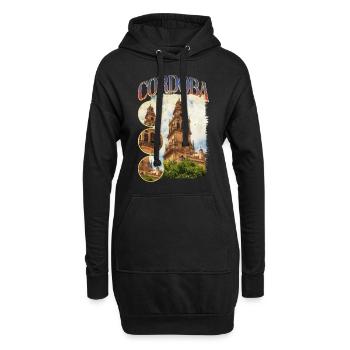 Cordoue Espagne Ville Skyline Accueil Amour Vacances - Sweat-shirt à capuche long Femme - noir - Devant