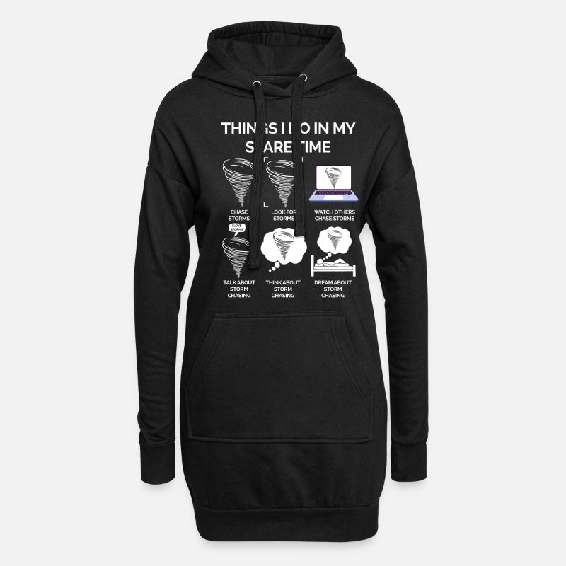 Tornado - Hoodie-Kleid - Schwarz