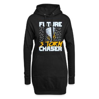 Tornado - Hoodie-Kleid - Schwarz - Vorne