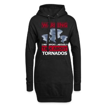 Tornado - Hoodie-Kleid - Schwarz - Vorne