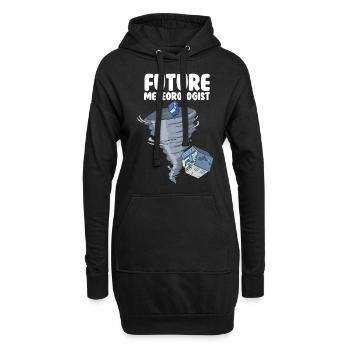 Zukünftiger Meteorologe - Hoodie-Kleid - Schwarz - Vorne